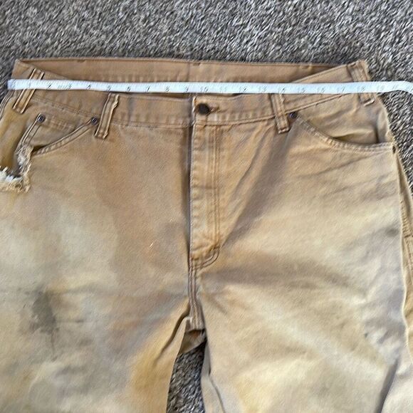 Dickies carpenter’s cargo work pants size 38-32 brown - Picture 11 of 12